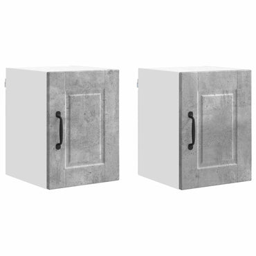 vidaXL Küchenschrank 2 pcs Beton Grau 30 x 31 x 40 cm Holzwerkstoff