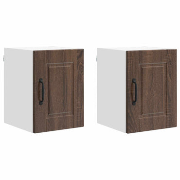 vidaXL Küchenschrank mit Tür 2 pcs Braun Eichen-Optik 30 x 31 x 40 cm