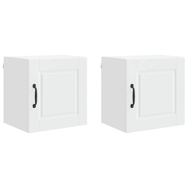 vidaXL Küchenschrank mit Tür 2 pcs Weiß 40 x 31 x 40 cm Holzwerkstoff