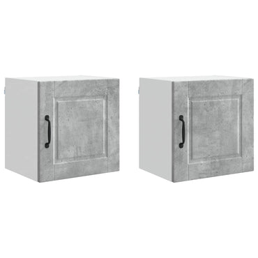 vidaXL Küchenschrank 2 pcs Beton Grau 40 x 31 x 40 cm Holzwerkstoff