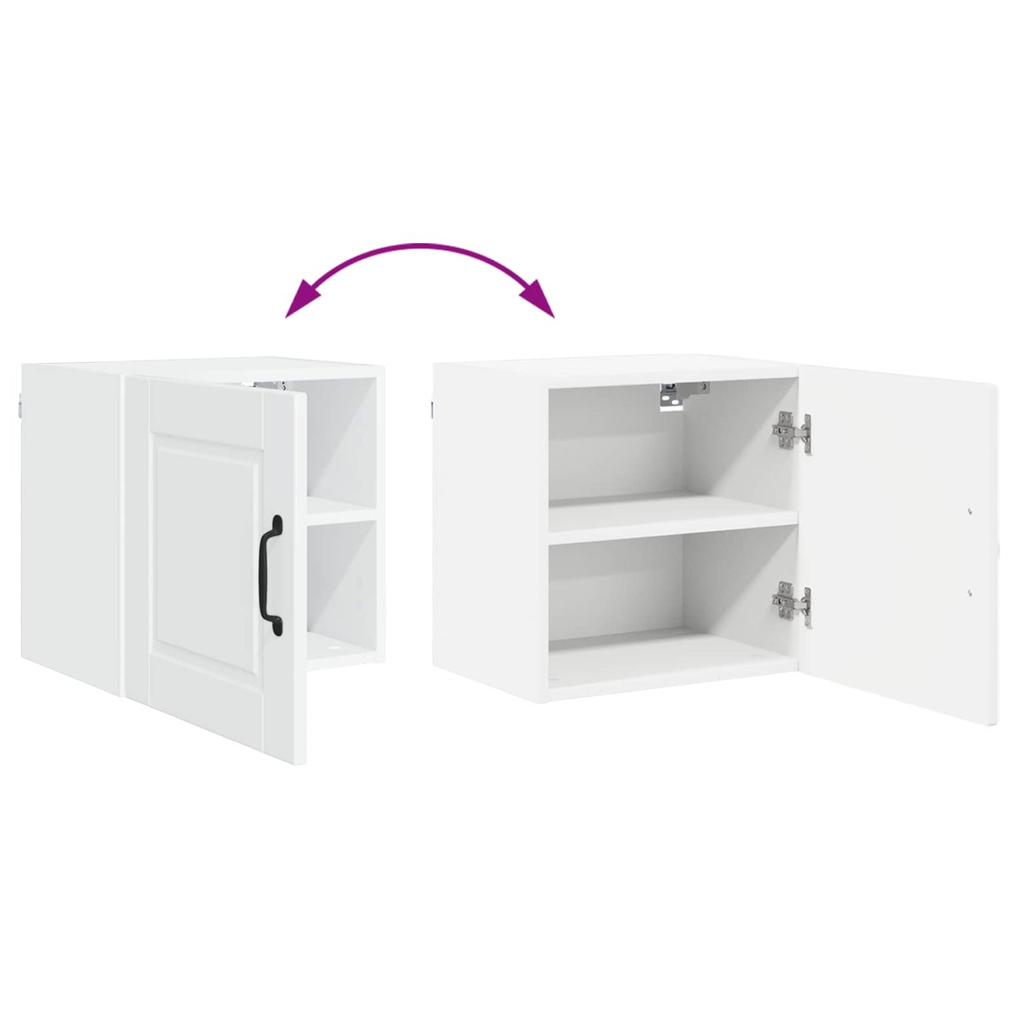 vidaXL Meuble de cuisine avec étagère 2 pcs Blanc brillant 40 x 31 x 40 cm