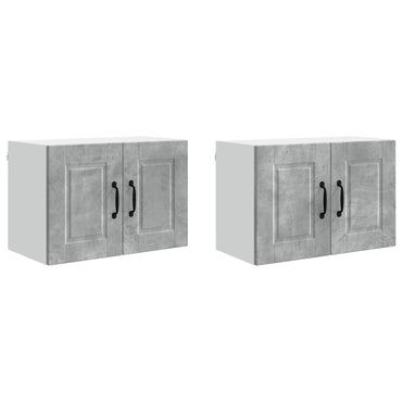 vidaXL Küchenschrank 2 pcs Beton Grau 60 x 31 x 40 cm Holzwerkstoff