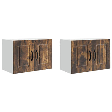 vidaXL Küchenschrank mit Regal 2 pcs Geräucherte Eiche 60 x 31 x 40 cm