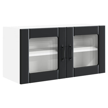 vidaXL Küchenschrank mit Regal Schwarz 80 x 31 x 40 cm Holzwerkstoff