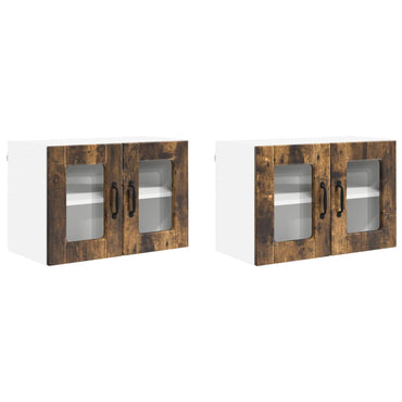 vidaXL Küchenschrank mit Regal 2 pcs Geräucherte Eiche 60 x 31 x 40 cm