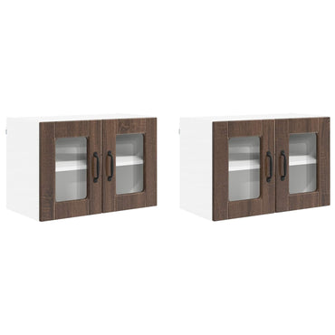 vidaXL Küchenschrank mit Tür 2 pcs Braun Eichen-Optik 60 x 31 x 40 cm