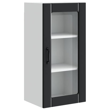 vidaXL Küchenschrank mit Regal Schwarz 40 x 31 x 80 cm Holzwerkstoff