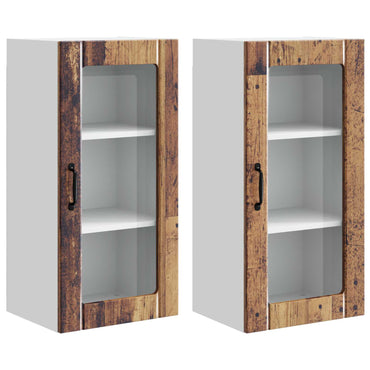 vidaXL Küchenschrank 2 pcs Altholz 40 x 31 x 80 cm Holzwerkstoff