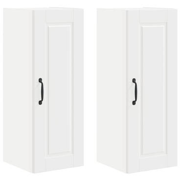 vidaXL Küchenschrank mit Tür 2 pcs Weiß 30 x 31 x 80 cm Holzwerkstoff