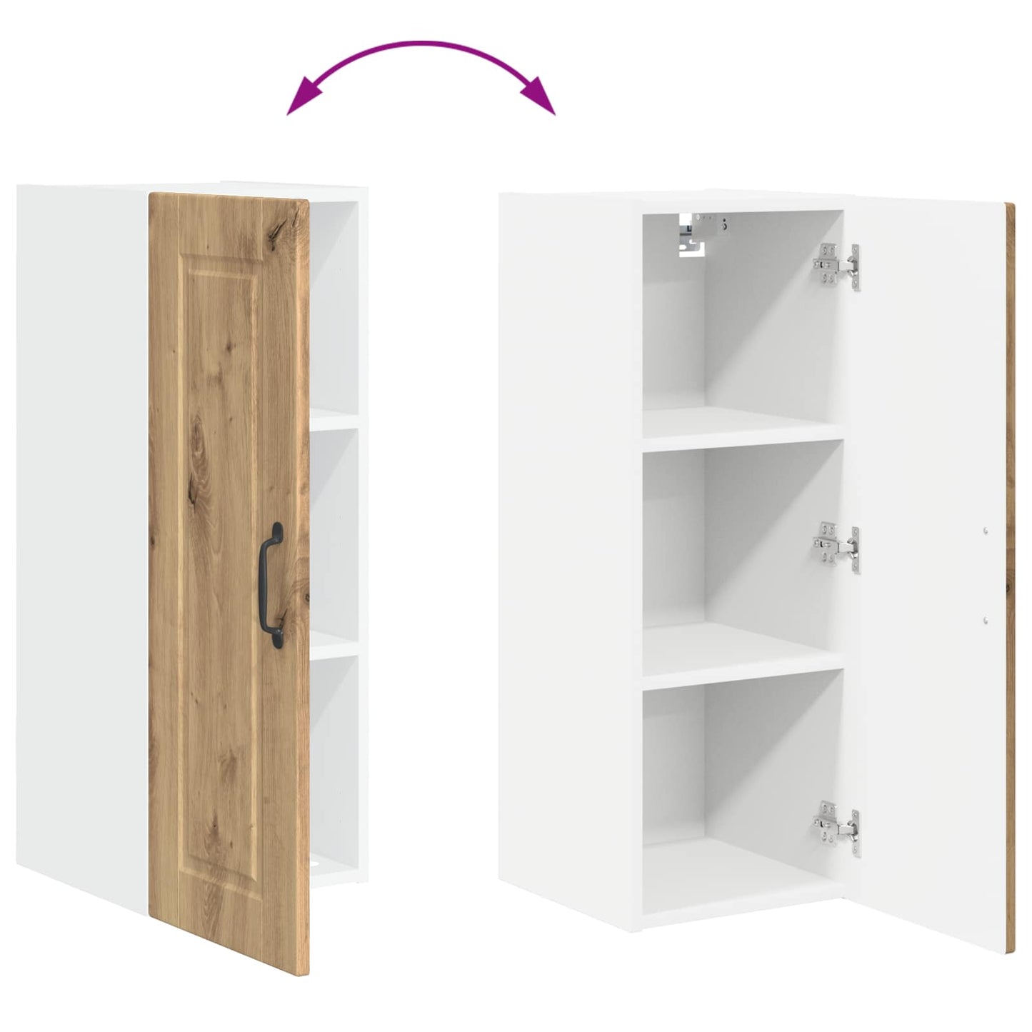 vidaXL Küchenschrank 2 pcs Artisan-Eiche 30 x 31 x 80 cm Holzwerkstoff