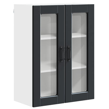 vidaXL Küchenschrank mit Regal Schwarz 60 x 31 x 80 cm Holzwerkstoff