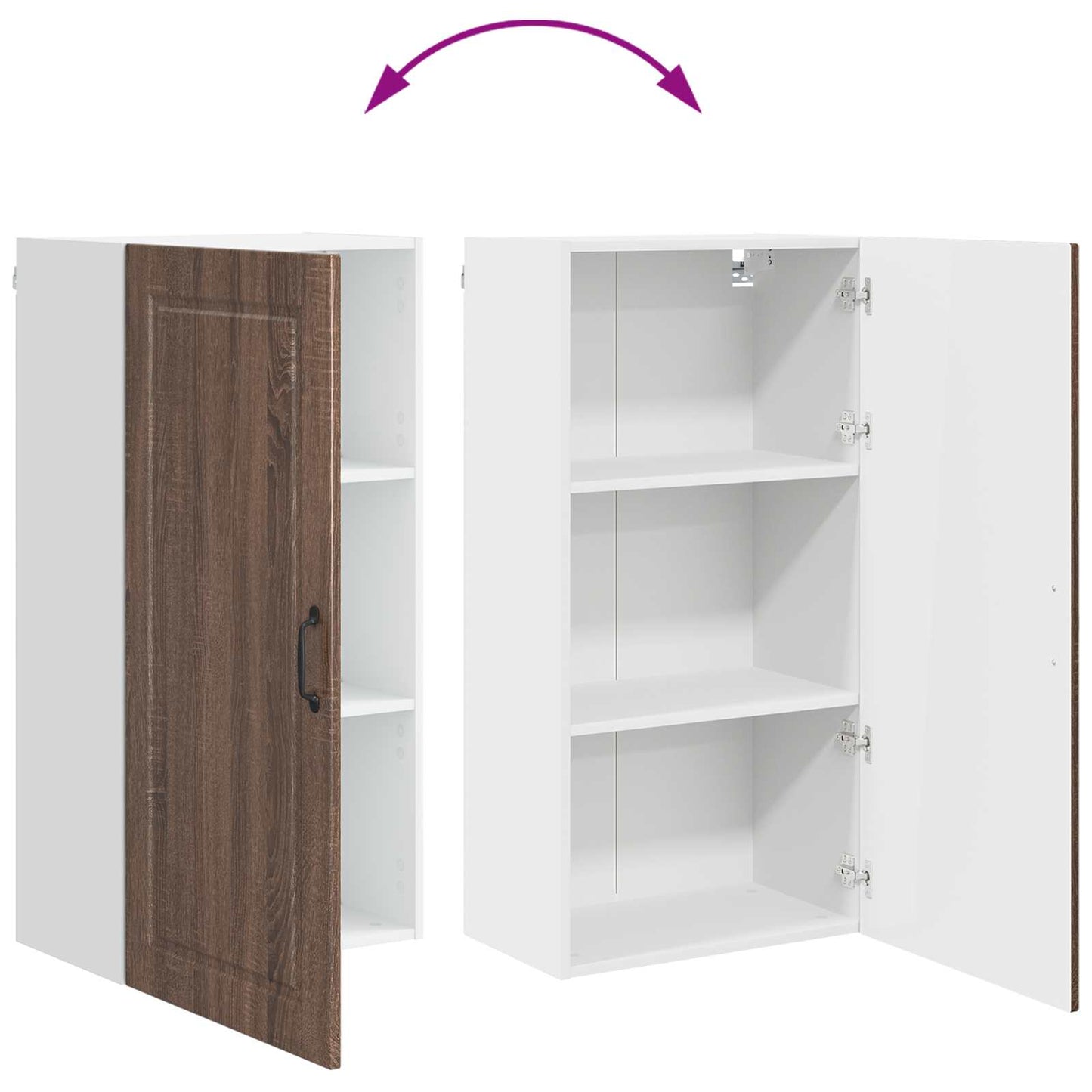 Küchenschrank Braun Eichen-Optik 50 x 31 x 100 cm Holzwerkstoff