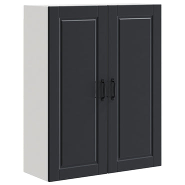 vidaXL Küchenschrank mit Regal Schwarz 80 x 31 x 100 cm Holzwerkstoff