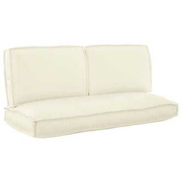 vidaXL Lot de 3 coussins de palette Crème 120 x 50 x 12 cm Tissu Oxford