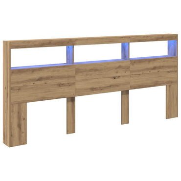 vidaXL Kopfteil Artisan-Eiche 220 x 17 x 102 cm Holzwerkstoff