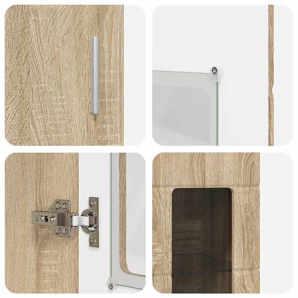 TV-Schrankset mit Schubladen FLORIN Sonoma-Eiche Holzwerkstoff