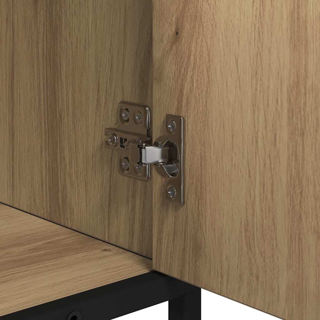 vidaXL Badezimmermöbel-Set mit Regal 4 pcs Artisan-Eiche Holzwerkstoff