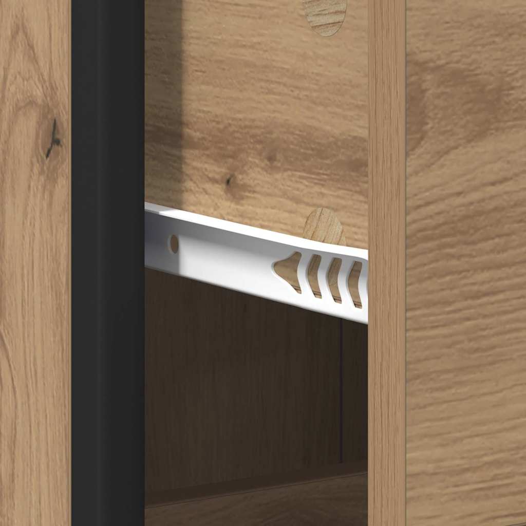 vidaXL Badezimmermöbel-Set mit Regal 4 pcs Artisan-Eiche Holzwerkstoff