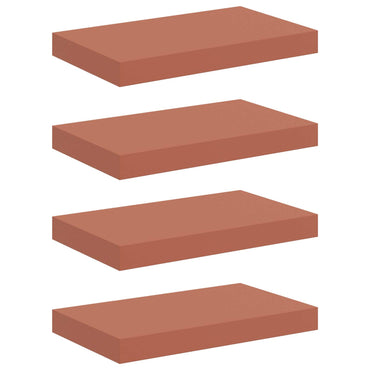 vidaXL Wandregal Wandmontiert 4 pcs Rot 40 x 23,5 x 4 cm Holzwerkstoff