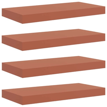 vidaXL Wandregal Wandmontiert 4 pcs Rot 50 x 23 x 4 cm Holzwerkstoff