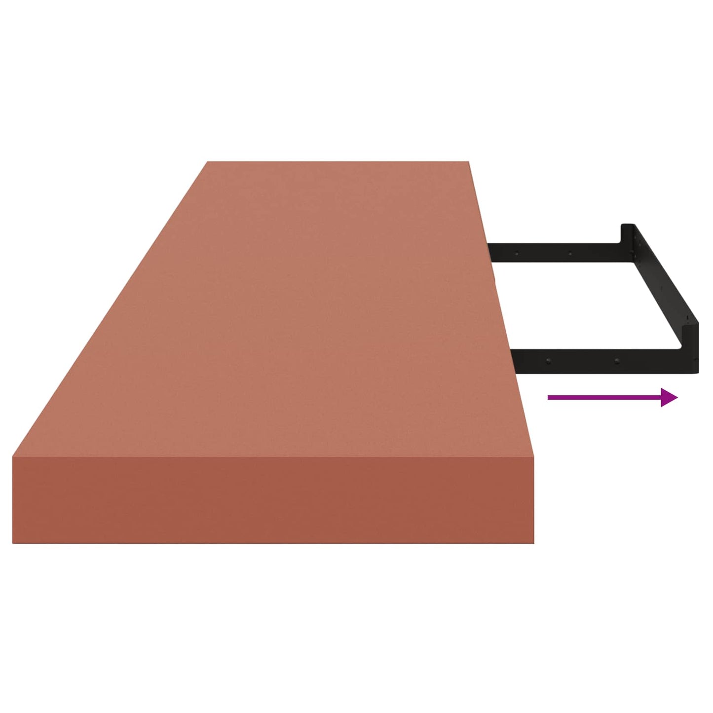 Wandregal Wandmontiert Rot 120 x 23,5 x 4 cm Holzwerkstoff