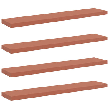 vidaXL Wandregal 4 pcs Rot 120 x 23,5 x 4 cm Holzwerkstoff