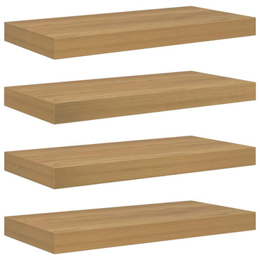 vidaXL Wandregal Wandmontiert 4 pcs Braun 50 x 23 x 4 cm Holzwerkstoff
