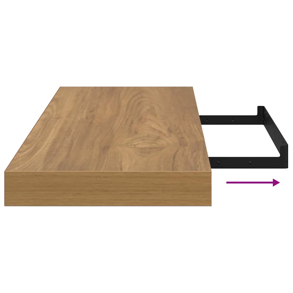 vidaXL Wandregal Wandmontiert Braun 90 x 23,5 x 4 cm Holzwerkstoff