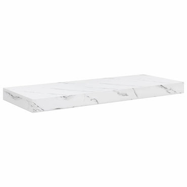 vidaXL Wandregal Wandmontiert Weiß Marmor 50 x 23 x 4 cm Holzwerkstoff