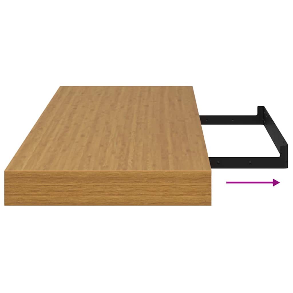 vidaXL Wandregal Wandmontiert Beige 80 x 23,5 x 4 cm Holzwerkstoff