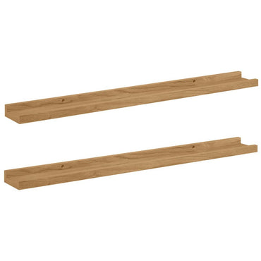 vidaXL Wandregal mit Regal 2 pcs Braun 80 x 9 x 3 cm Holzwerkstoff
