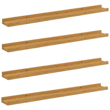 vidaXL Wandregal mit Regal 4 pcs Beige 80 x 9 x 3 cm Holzwerkstoff