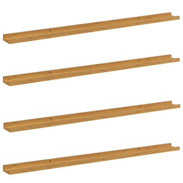 vidaXL Wandregal mit Regal 4 pcs Beige 115 x 9 x 3 cm Holzwerkstoff