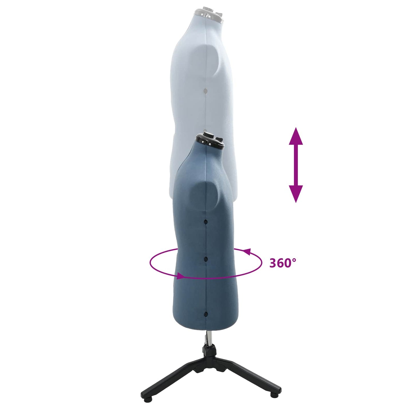 Verstellbare Schneiderpuppe für Männer Blau 37,5-45,5 Zoll