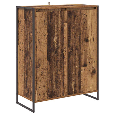 vidaXL Meuble à chaussures avec porte Bois de récupération 79 x 36 x 100 cm Bois d'ingénierie