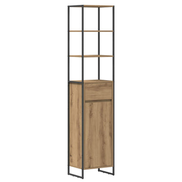 vidaXL Badezimmerschrank mit Tür Kunsthandwerk Eiche 40 x 30 x 180 cm