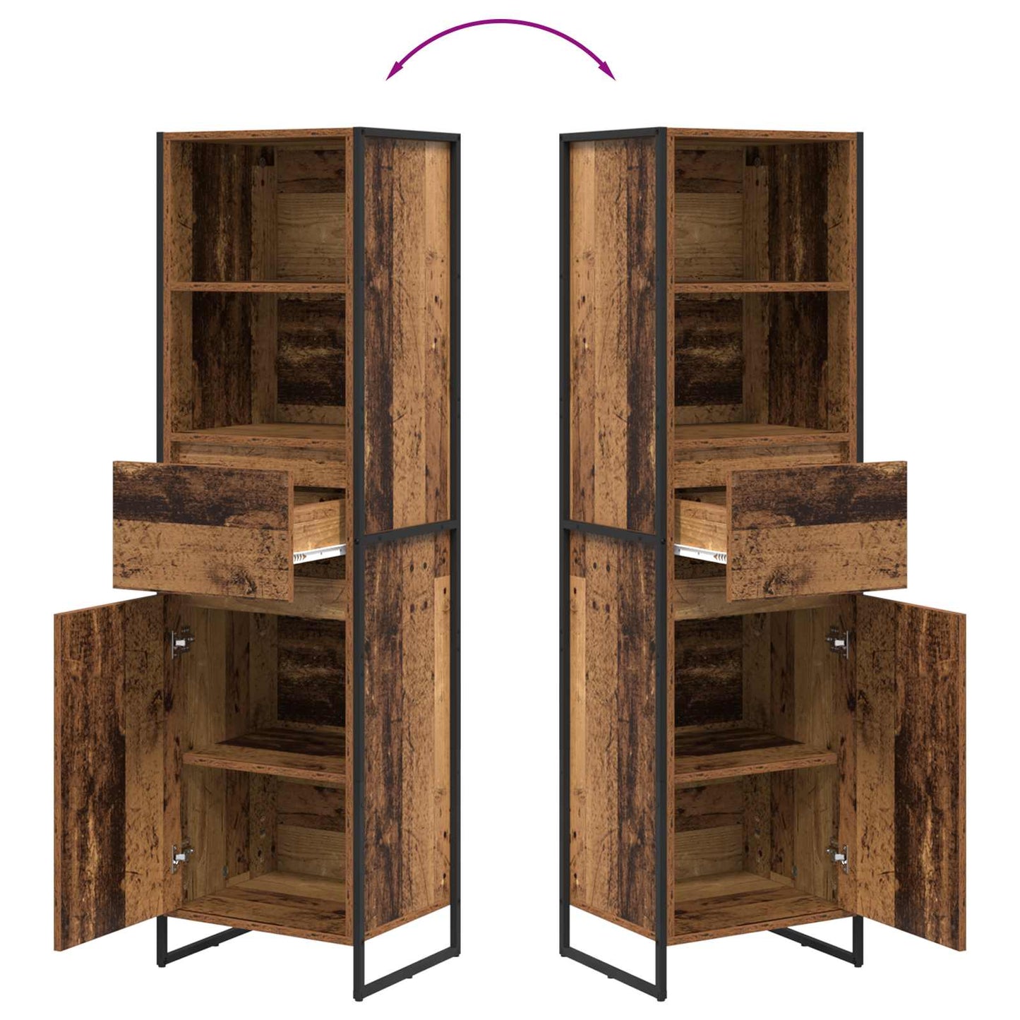 Bücherregal Altholz 43 x 36 x 150,5 cm Holzwerkstoff