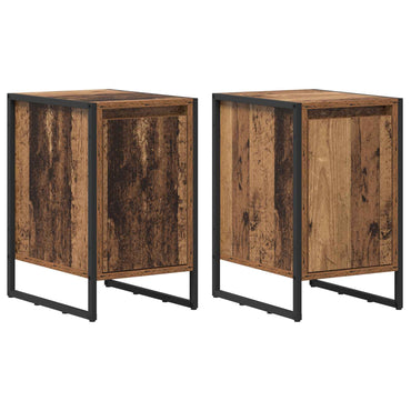 vidaXL Nachttisch 2 pcs Altholz 39,5 x 30 x 50 cm Holzwerkstoff