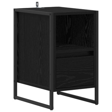 vidaXL Nachttisch Schwarz Eichen-Optik 39,5 x 30 x 50 cm Holzwerkstoff