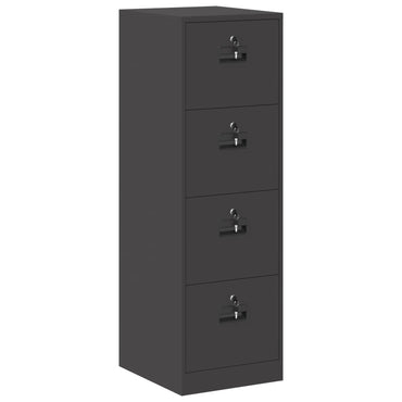 vidaXL Aktenschrank mit Schubladen 2 pcs Schwarz 44 x 50 x 106,5 cm