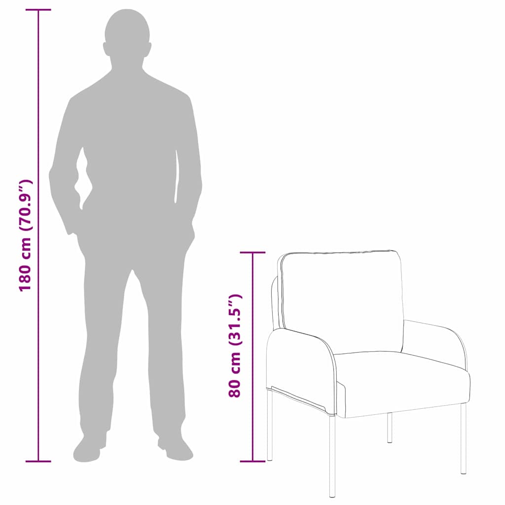 vidaXL Sofas mit Kissen 55cm Lila Sperrholz