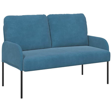 vidaXL Sofas mit Kissen 110cm Blau Sperrholz