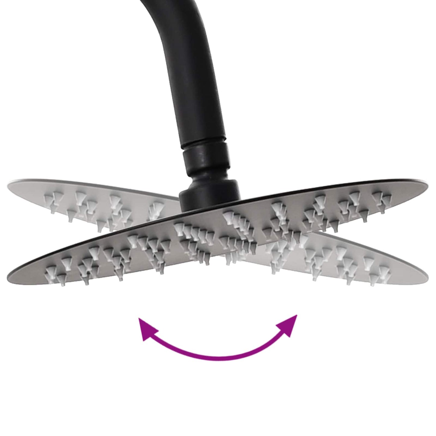 Duschkopfset Schwarz 47 x 20 x 95 cm Edelstahl