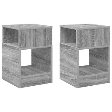 vidaXL Beistelltisch 2 pcs Graues Sonoma 30,5 x 30 x 45 cm