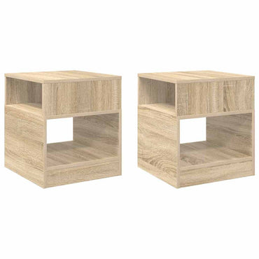 vidaXL Beistelltisch 2 pcs Sonoma-Eiche 40,5 x 40 x 45 cm