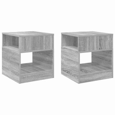 vidaXL Beistelltisch 2 pcs Graues Sonoma 40,5 x 40 x 45 cm