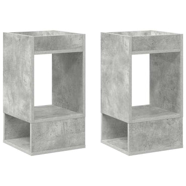 vidaXL Beistelltisch 2 pcs Beton Grau 30 x 30 x 56 cm Holzwerkstoff