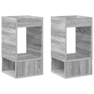vidaXL Beistelltisch 2 pcs Graues Sonoma 30 x 30 x 56 cm Holzwerkstoff