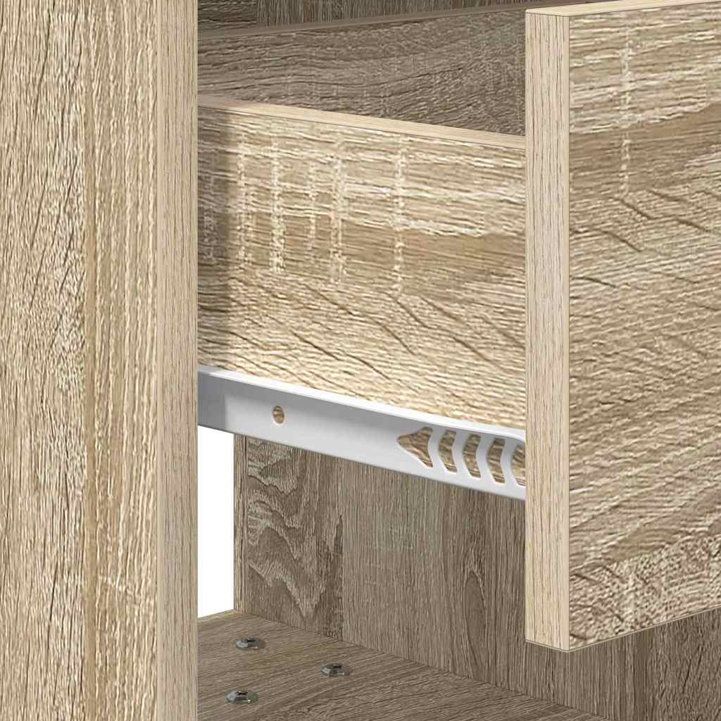vidaXL Nachttisch 2 pcs Sonoma-Eiche 40,5 x 40 x 48 cm Holzwerkstoff