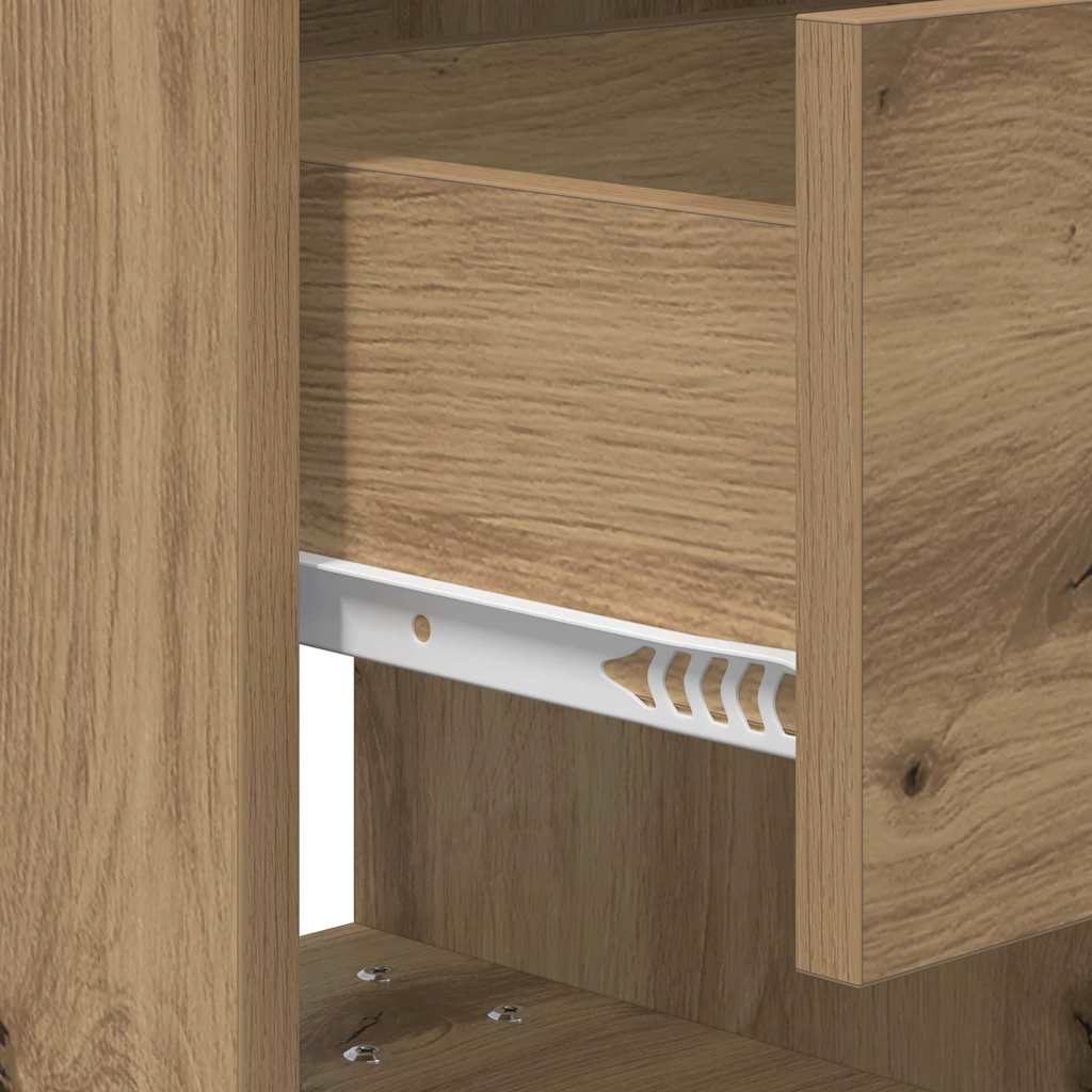vidaXL Nachttisch 2 pcs Artisan-Eiche 40,5 x 40 x 48 cm Holzwerkstoff